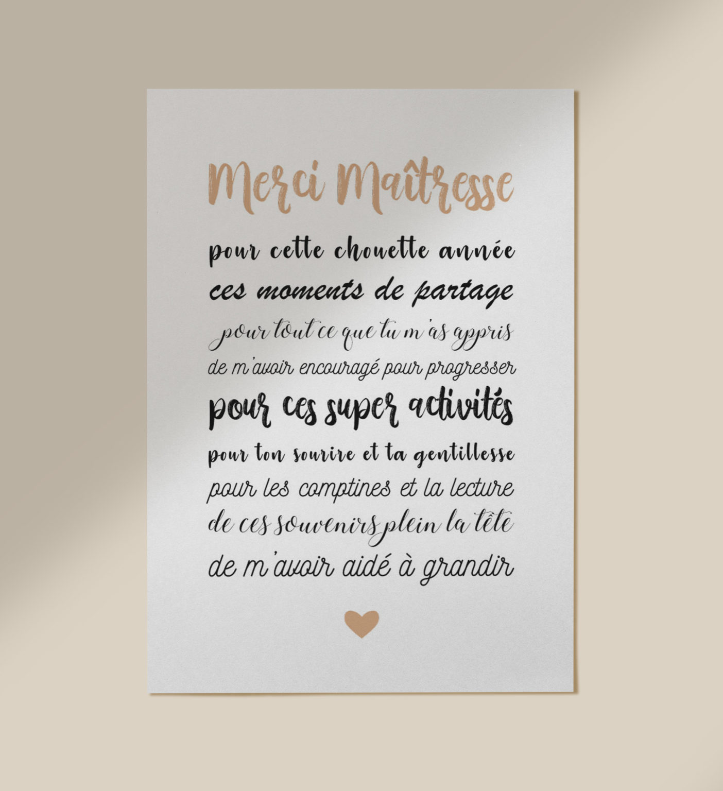 Poeme Pour La Maitresse