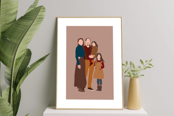 illustration famille