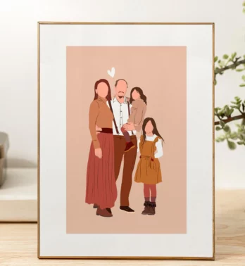 croquis famille illustration