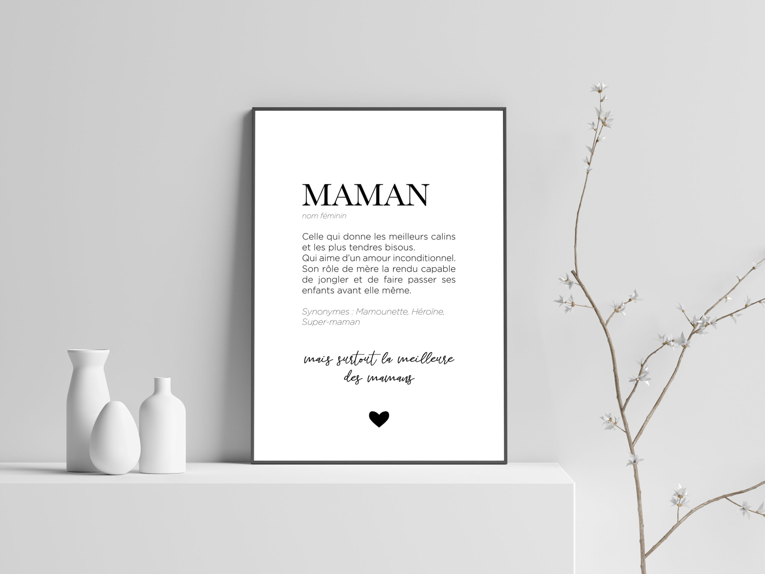 Affiche Définition Maman - Poster idéal pour la fête des mères