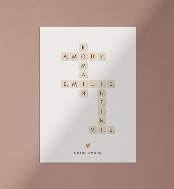 affiche famille Scrabble