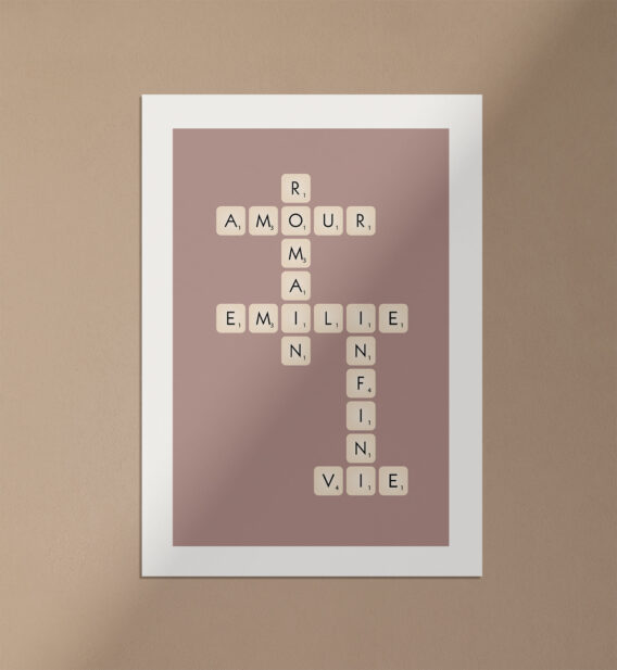affiche famille Scrabble