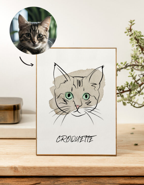 chat dessin personnalisé