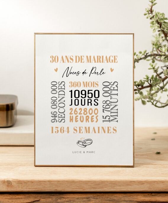 Affiche anniversaire de mariage